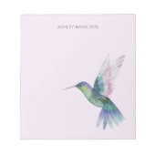 Gepersonaliseerde kolibrie Waterverf Notitieblok (Voorkant)