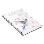 Gepersonaliseerde kolibrie Waterverf Notitieboek (Rechterzijde)