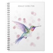 Gepersonaliseerde kolibrie Waterverf Notitieboek (Voorkant)