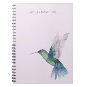 Gepersonaliseerde kolibrie Waterverf Notitieboek (Voorkant)