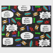 Gepersonaliseerde komische verjaardag cadeaupapier (Vlak)