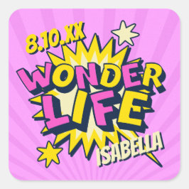 Gepersonaliseerde komische verjaardag vierkante sticker