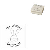 Gepersonaliseerde konijn leraar lof rubberstempel (Gestempeld)