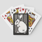 Gepersonaliseerde  konijn zwart en wit pokerkaarten (Achterkant)