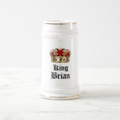 Gepersonaliseerde koning Beer Stein Bierpul (Center)