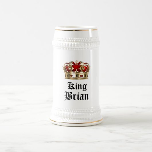 Gepersonaliseerde koning Beer Stein Bierpul (Center)