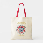 Gepersonaliseerde koning Charles III Coronation Em Tote Bag (Achterkant)