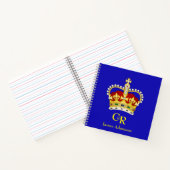 Gepersonaliseerde koning Charles III Monogram en K Notitieboek (Binnen)