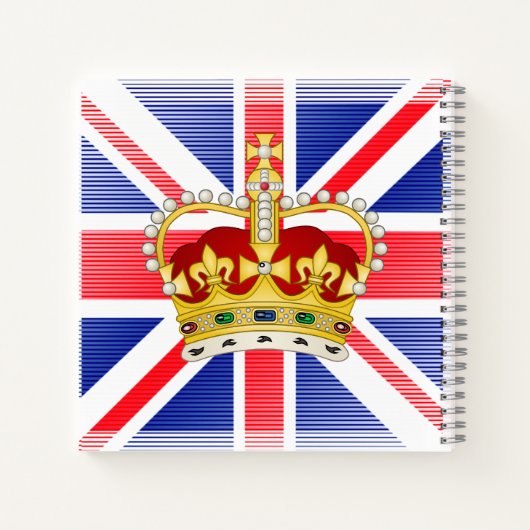 Gepersonaliseerde koning Charles III Monogram en K Notitieboek (Achterkant)