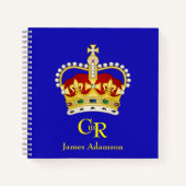 Gepersonaliseerde koning Charles III Monogram en K Notitieboek (Voorkant)