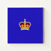 Gepersonaliseerde koning Charles III Monogram en K Notitieboek (Achterkant)