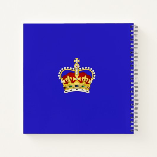 Gepersonaliseerde koning Charles III Monogram en K Notitieboek (Achterkant)