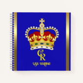 Gepersonaliseerde koning Charles III Monogram en K Notitieboek (Voorkant)
