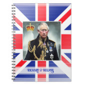 Gepersonaliseerde koning Charles III Notitieboek (Voorkant)