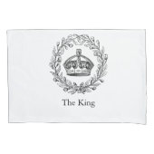 gepersonaliseerde Koning en Koninginnekronen Kussensloop (Voorkant-Links)