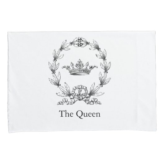  gepersonaliseerde Koning en Koninginnekronen Kussensloop (Voorkant-Rechts)