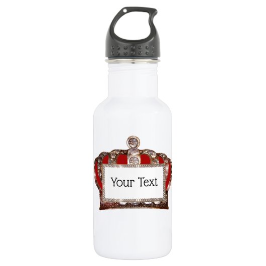 Gepersonaliseerde "koning" roestvrijstalen flesje waterfles (Voorkant)