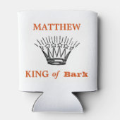 Gepersonaliseerde koning van Bark Funny Blikjeskoeler (Achterkant)