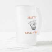 Gepersonaliseerde koning van Bark Funny Matglas Bierpul (Voorkant rechts)