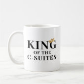 Gepersonaliseerde Koning van de C-Suites Gold Crow Koffiemok (Links)