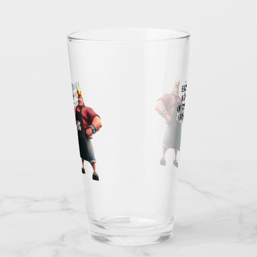 Gepersonaliseerde koning van de Grill Beer Glass Glas (Links)