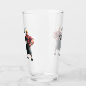 Gepersonaliseerde koning van de Grill Beer Glass Glas (Rechts)