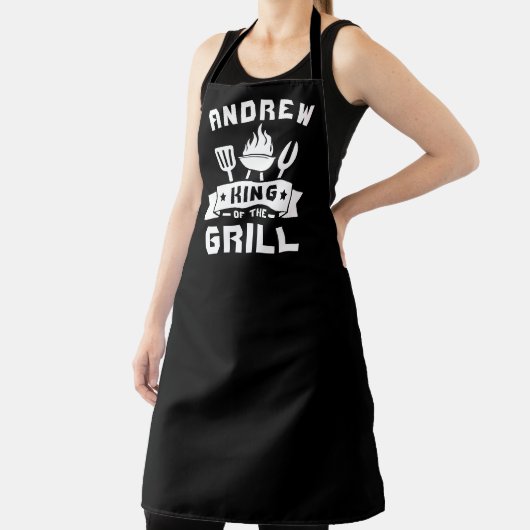 Gepersonaliseerde koning van de Grill Schort (Insitu)