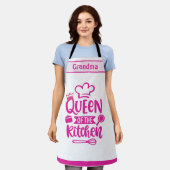 Gepersonaliseerde Koningin van de Keuken Schort (Gedragen)