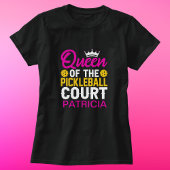 Gepersonaliseerde koningin van de Pickleball Court T-shirt