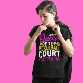 Gepersonaliseerde koningin van de Pickleball Court T-shirt