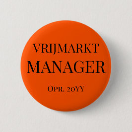 Gepersonaliseerde Koningsdag Functieknop - Ronde Button 5,7 Cm