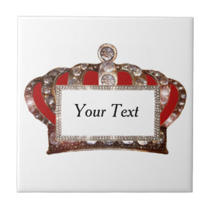 Gepersonaliseerde koningskroon tegeltje