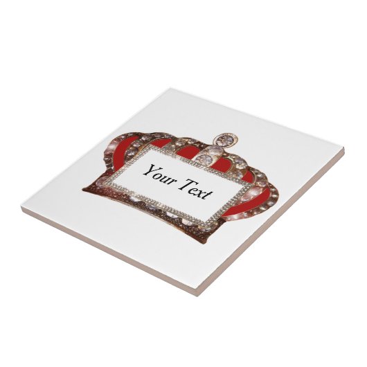 Gepersonaliseerde koningskroon tegeltje (Zijkant)