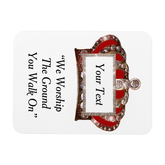 Gepersonaliseerde koninklijke kroon magneet (Horizontaal)