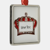 Gepersonaliseerde koninklijke kroon metalen ornament (Rechts)