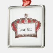 Gepersonaliseerde koninklijke kroon metalen ornament (Links)