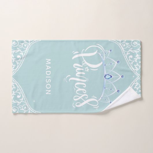 Gepersonaliseerde koninklijke prinses bad handdoek (Handdoek)