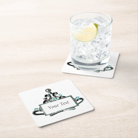 Gepersonaliseerde Koninklijke Tiara Kartonnen Onderzetters (Insitu)