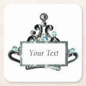 Gepersonaliseerde Koninklijke Tiara Kartonnen Onderzetters (Voorkant)