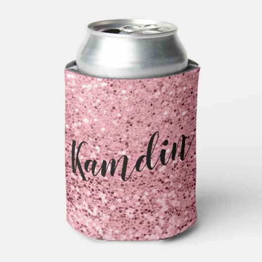 Gepersonaliseerde Koozie Can Holder Roos Gouden Gl (Blikje Voorkant)