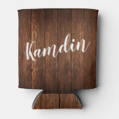 Gepersonaliseerde Koozie kan houder schuur hout la (Voorkant)