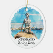 Gepersonaliseerde Kopenhagen Ornament, Denemarken  Keramisch Ornament (Links)