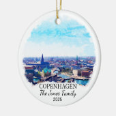 Gepersonaliseerde Kopenhagen Ornament, Denemarken  Keramisch Ornament (Links)