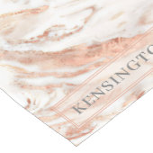 Gepersonaliseerde Koper Marmer Roos Gold Metallic Korte Tafelloper (Hoek)