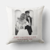 Gepersonaliseerde koppelnamen & jaar - Elegante fo Kussen (Achterkant)