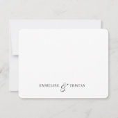 Gepersonaliseerde koppels briefpapier donkerblauw  notitiekaartje (Voorkant)