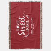 Gepersonaliseerde koppels bruiloft gooien deken (Voorkant Verticaal)