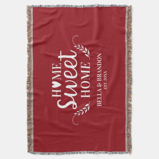 Gepersonaliseerde koppels bruiloft gooien deken (Voorkant Verticaal)