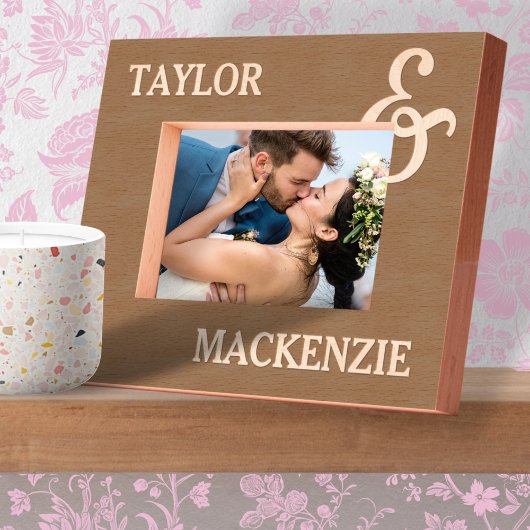 Gepersonaliseerde koppels namen en Ampersand Gegraveerde Lijstjes