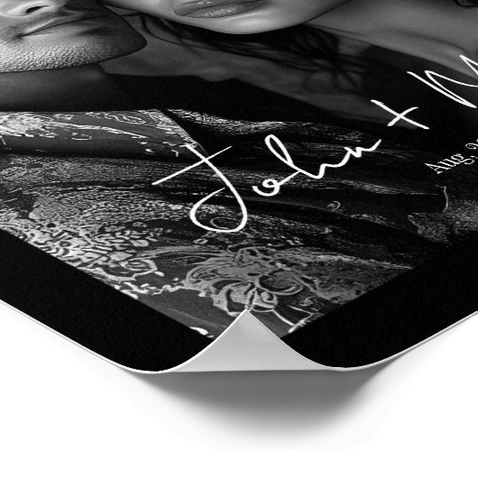 Gepersonaliseerde koppels Poster Print Modern Mini (Hoek)